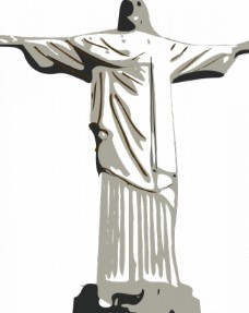 向量的基督救世主雕像的插图 
