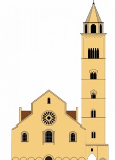 特拉尼教堂矢量图像 