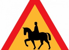 骑马者警告交通矢量符号