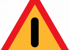 危险的道路矢量标志
