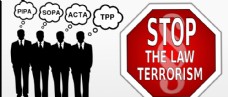 停止学报 琵琶 SOPA和TPP符号