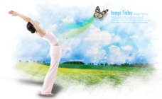 瑜伽瑜伽美女保健图片