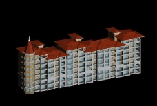 3D设计现代多层住宅区建筑群3D模型设计
