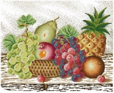 各种类水果十字绣
