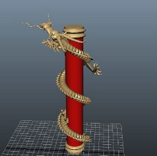 龙柱3D模型