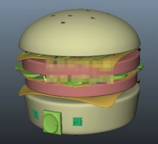 3D汉堡模型
