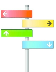 矢量彩色指示路牌设计素材