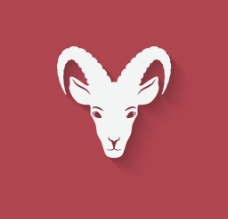 中国风设计2015羊年海报羊头图片