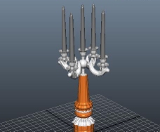 3D烛台模型