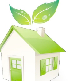矢量绿色环保房屋设计