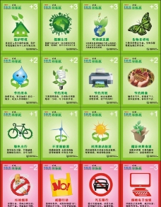 低碳环保生活卡片图片